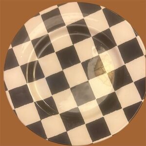 2 Royal Stafford “Chequers”  Black and White dinner Plates